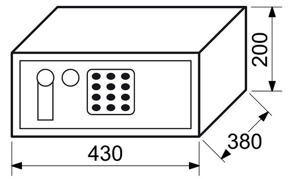 Oceľový trezor s elektronickým zámkom RICHTER RS.20.EDK.LAP