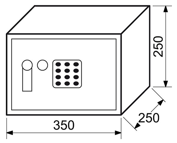 Oceľový trezor s elektronickým zámkom RICHTER RS.25R.EDK, RICHTER bílá