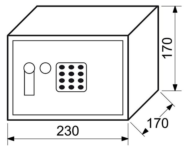 Oceľový trezor s elektronickým zámkom RICHTER RS.17.EDK