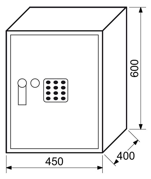 Oceľový trezor s elektronickým zámkom RICHTER RS.60.EDK
