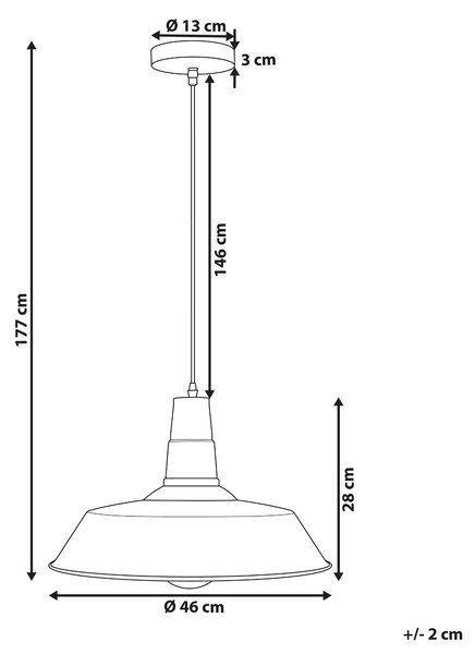 Závesná lampa lesklá biela kovová okrúhle tienidlo industriálny štýl moderná kuchyňa obývacia izba