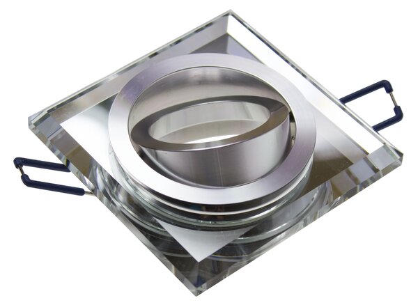 BERGE podhľadové bodové svietidlo BRG71000 výklopné - sklo - štvorec - zrkadlo