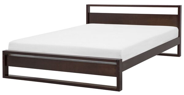Manželská posteľ 180 cm GIACOMO (s roštom) (tmavé drevo). Vlastná spoľahlivá doprava až k Vám domov. 1007289