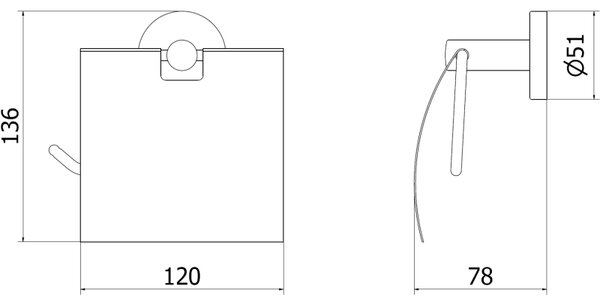Mexen Remo držiak na toaletný papier, chróm - 7050733-00