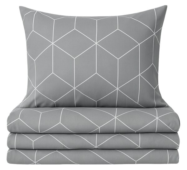 Obliečky bavlnené Alya grey EMI, Štandardný set jednolôžko obsahuje 1x 140x200 + 1x 70x90