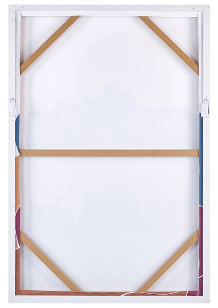 Obraz na plátne zarámovaný viacfarebný 93 x 63 cm abstraktný vzor geometrický MDF rám eklektický moderný štýl obývacia izba