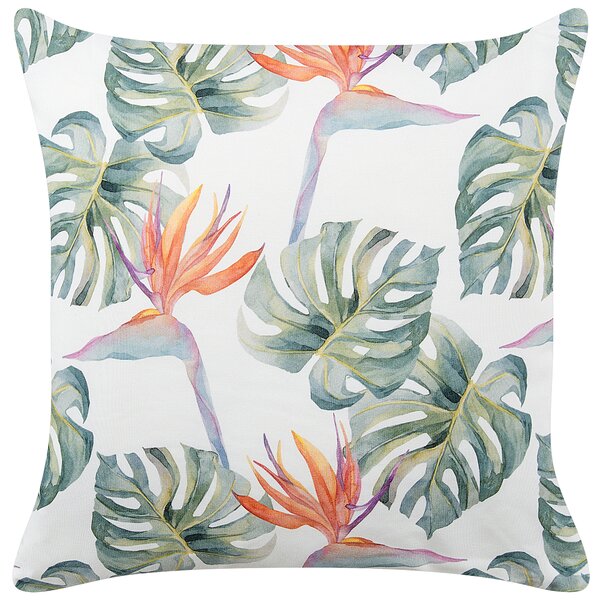 Sada 2 záhradných vankúšov viacfarebná polyester 45 x 45 cm štvorcová motív listov monstery moderný dizajn dekoračný vankúš