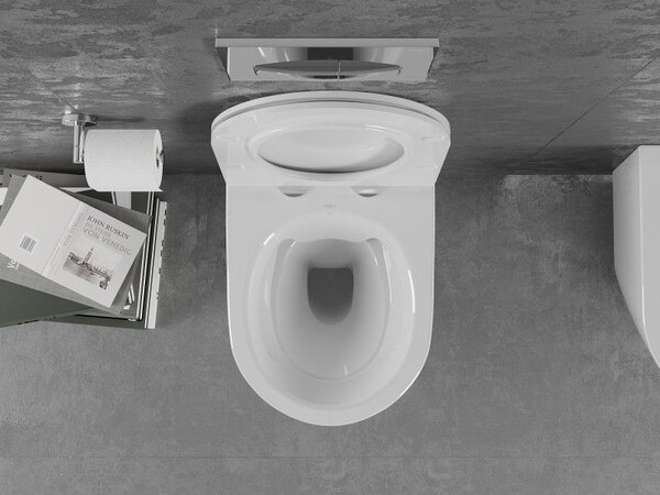 Mexen Lena WC misa Rimless s doskou pomaly padacou slim, duroplast, biela lesklá - 30220500