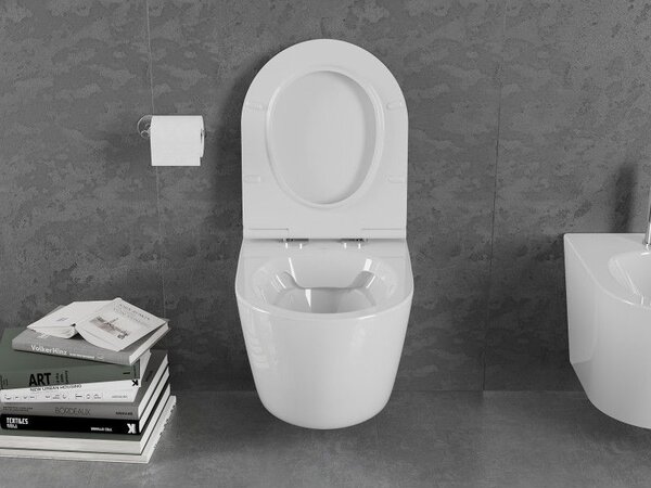 Mexen Lena WC misa Rimless s doskou pomaly padacou slim, duroplast, biela lesklá - 30220500