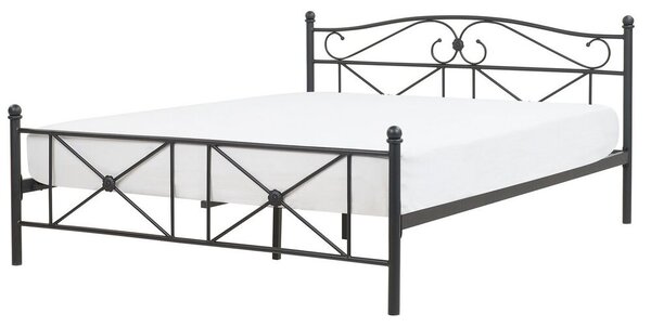 Manželská posteľ 160 cm RANDEZ (s roštom) (čierna). Vlastná spoľahlivá doprava až k Vám domov. 1007483