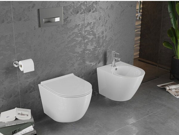 Mexen Lena WC misa Rimless s doskou pomaly padacou slim, duroplast, biela lesklá - 30220500