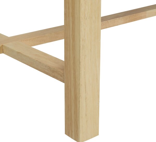 Jedálenský stôl prírodný jaseň MDF 160 x 90 cm nohy z kaučukového dreva dyhovaná doska prírodná povrchová úprava škandinávsky štýl