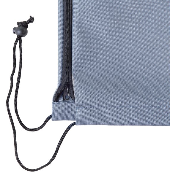Ochranná plachta na záhradný slnečník sivá PVC polyester 203 x 35 cm kryt proti dažďu