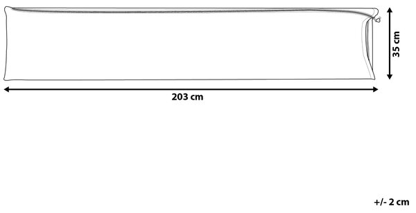 Ochranná plachta na záhradný slnečník sivá PVC polyester 203 x 35 cm kryt proti dažďu