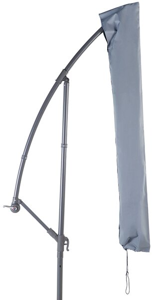 Ochranná plachta na záhradný slnečník sivá PVC polyester 203 x 35 cm kryt proti dažďu