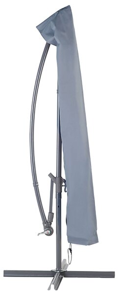 Ochranná plachta na záhradný slnečník sivá PVC polyester 203 x 35 cm kryt proti dažďu