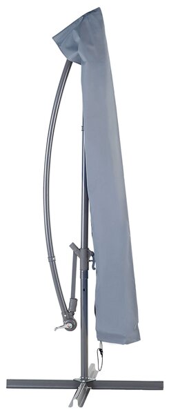 Ochranná plachta na záhradný slnečník sivá PVC polyester 203 x 35 cm kryt proti dažďu