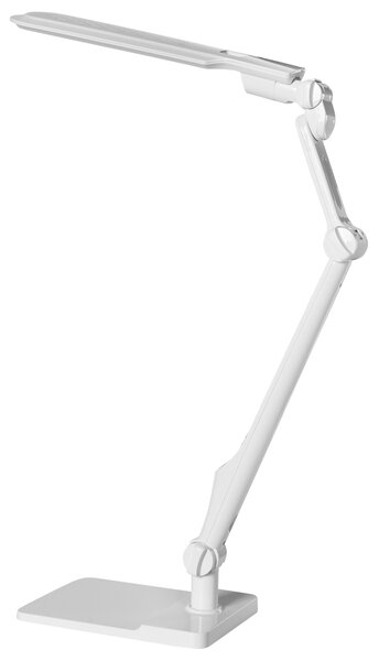 Stolná LED lampa biela syntetický materiál 3 režimy teploty svetla so stmievačom dotyková nastaviteľná otočné tienidlo kancelária