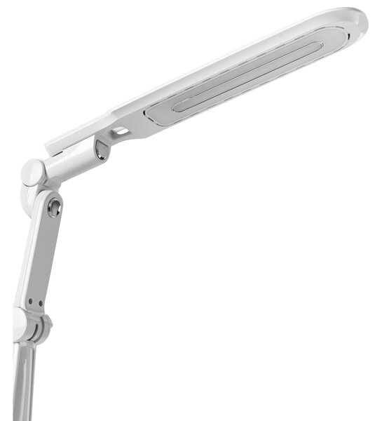 Stolná LED lampa biela syntetický materiál 3 režimy teploty svetla so stmievačom dotyková nastaviteľná otočné tienidlo kancelária