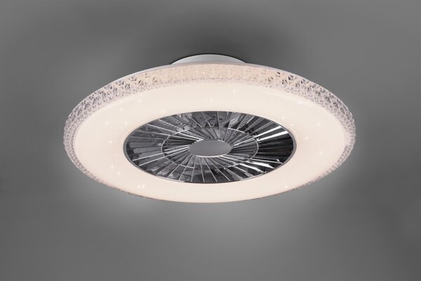Trio R62412106 LED prisadený luster s ventilátorom Harstad 1x40W | 3000-6000K - stmievateľný, s diaľkovým ovládačom