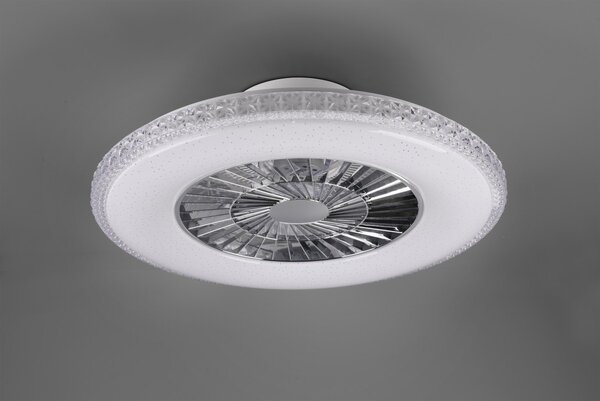 Trio R62412106 LED prisadený luster s ventilátorom Harstad 1x40W | 3000-6000K - stmievateľný, s diaľkovým ovládačom