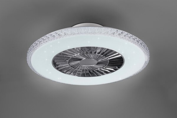 Trio R62412106 LED prisadený luster s ventilátorom Harstad 1x40W | 3000-6000K - stmievateľný, s diaľkovým ovládačom