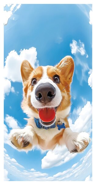 PLÁŽOVÁ OSUŠKA Z MIKROVLÁKNA DOG 100X180 CM VZOROVANÁ