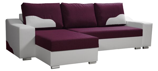 Rohová sedačka Wisteria (fialová + biela) (L). Vlastná spoľahlivá doprava až k Vám domov. 616059