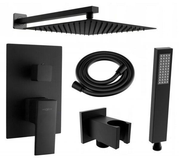 Mexen Uno, podomietkový sprchový set DR02, čierna, 71435DR02-70
