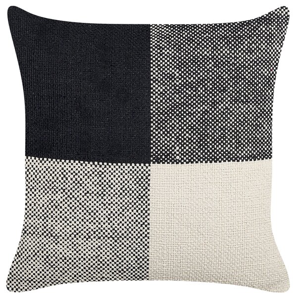 2 dekoračné vankúše Čiernobéžový bavlnený patchwork 45 x 45 cm Moderný tradičný dekor