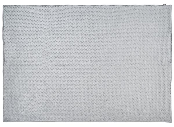 Obliečka na záťažovú prikrývku sivá polyesterová tkanina 135 x 200 cm bodkovaný vzor moderný dizajn textil spálňa