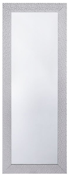Nástenné zrkadlo strieborné 50 x 130 cm závesné obdĺžnikové moderný štýl obývačka spálňa