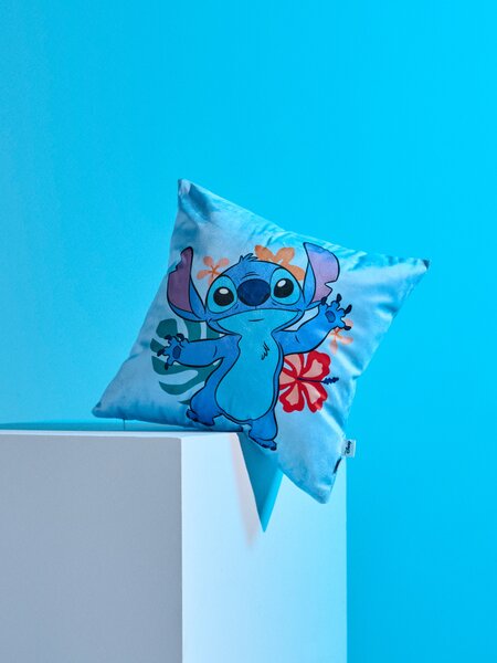 Sinsay - Obliečka na vankúš Lilo & Stitch - svetlomodrá