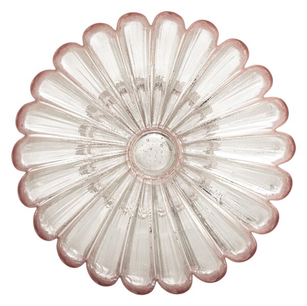 Sklenená miska na podstavci Nalu Rose Glass