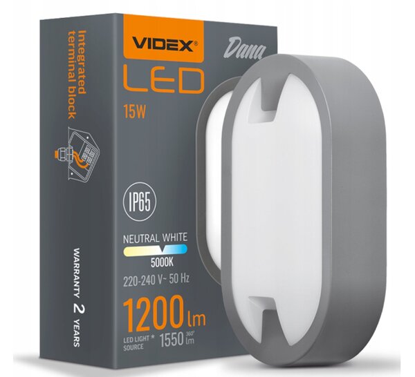 LED fasádne svietidlo DANA - IP65 - 15W - 5000K