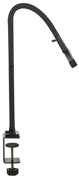 Stolná LED lampa čierna hliník syntetický materiál s objímkou stmievač senzor s 3 farbami osvetlenie do kancelárie a študovne