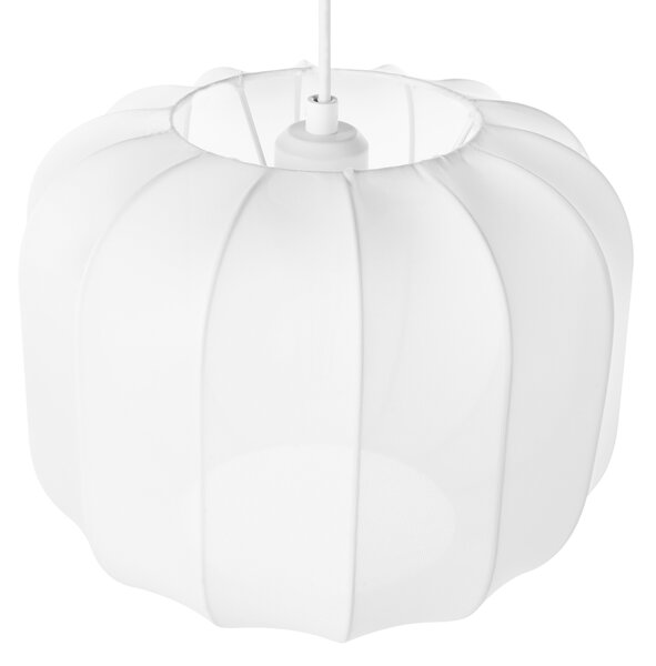 Závesná lampa biela nylon látkové tienidlo osvetlenie moderný štýl obývacia izba