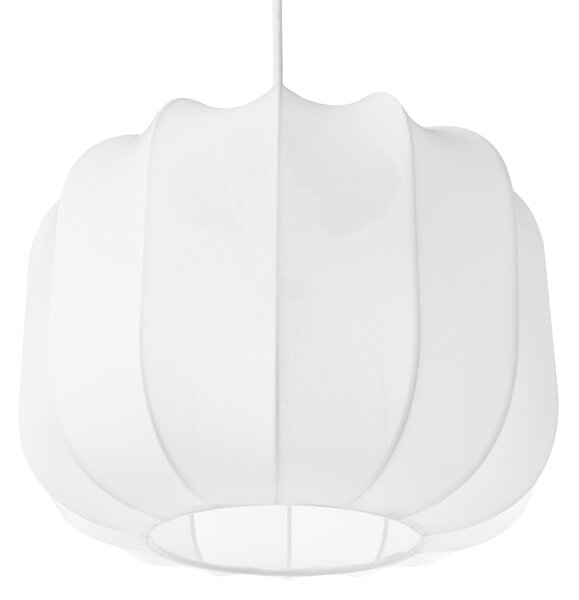 Závesná lampa biela nylon látkové tienidlo osvetlenie moderný štýl obývacia izba