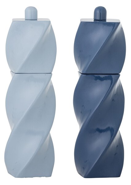Mlynček na soľ a korenie Riley Blue – set 2 ks