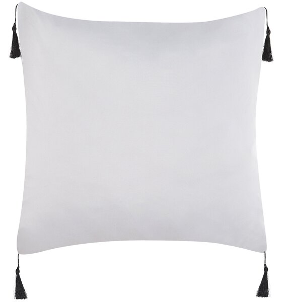Sada 2 vankúšov biela a čierna obliečka polyester 45 x 45 cm dekoratívne vankúše geometrický vzor