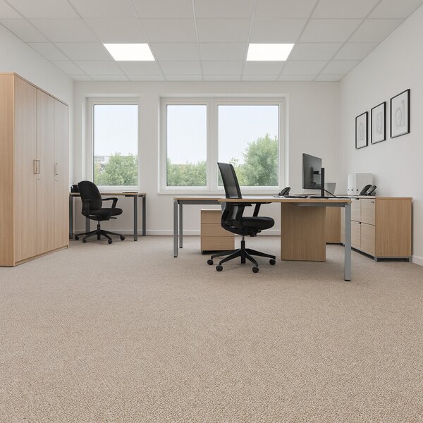 Timzo , Metrážny koberec Rubin 2113 l. beige, na mieru, šíře 4m, béžová, ab (mriežka), chodba / predsieň
