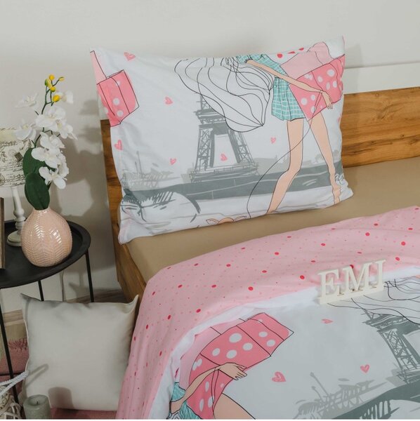 Detské obliečky Eiffel EMI, Štandardný set jednolôžko obsahuje 1x 140x200 + 1x 70x90