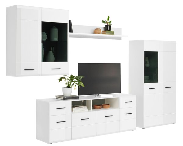 SKRINKA POD TV, antracitová, biela, 180/63,7/41,6 cm Hom`in - TV nábytok