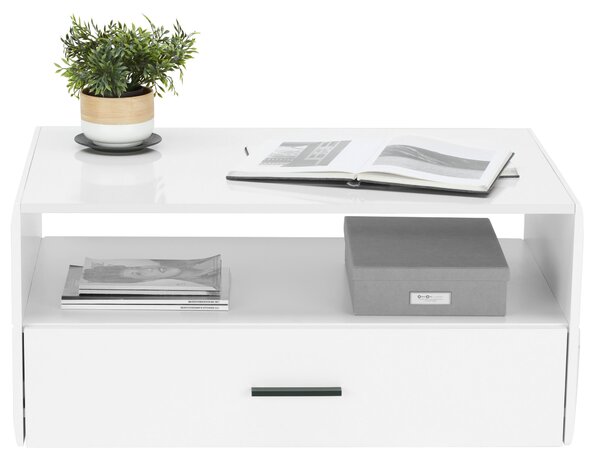 KONFERENČNÝ STOLÍK, biela, kompozitné drevo, 93,2/42,7/60,2 cm Hom`in - Stolíky do obývačky