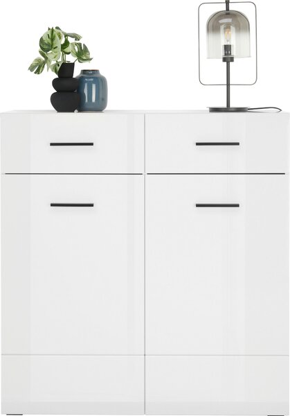 SKRINKA NA TOPÁNKY, antracitová, biela, 100/104/42 cm Hom`in - Skrine, regály & police na topánky