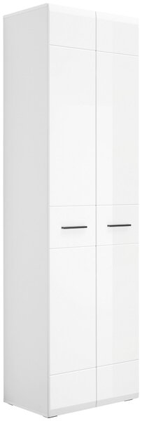 PREDSIEŇOVÁ SKRIŇA, antracitová, biela, biela s vysokým leskom, 60/206,2/41,6 cm Hom`in - Skrine do chodby