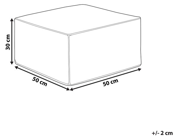 Puf ružový bavlna EPS guľôčky 50 x 50 x 30 cm štvorcový tvar podnožka taburetka moderný štýl obývačka spálňa