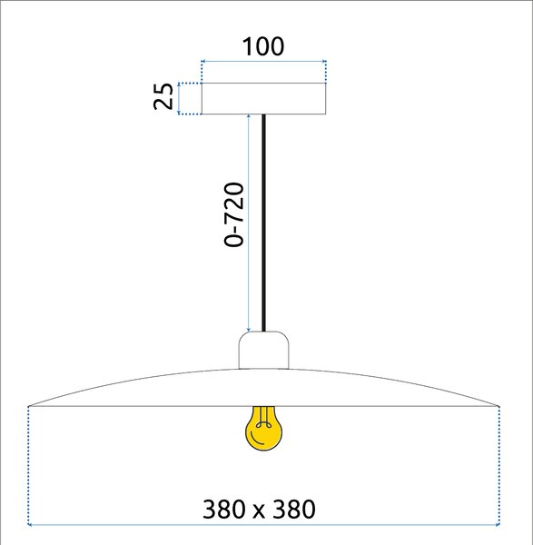 Toolight Stropné svietidlo APP1289-1CP Black