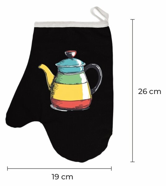 Kuchynská rukavica Teapop EMI, čierna