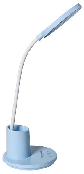 Stolná LED lampa modrá syntetický materiál 3 režimy teploty svetla so stmievačom dotyková nastaviteľná kancelária